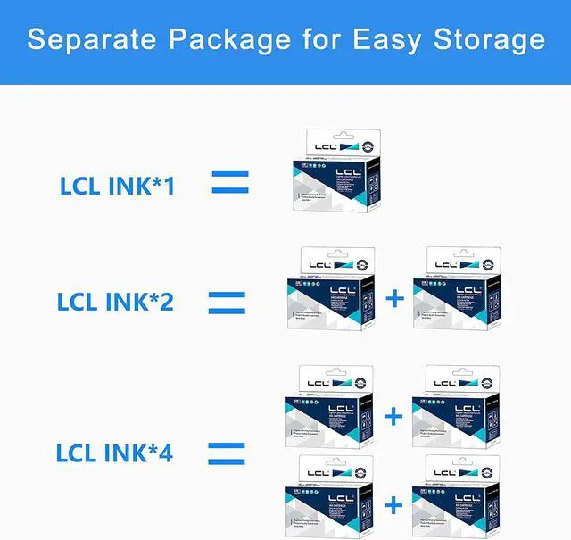 Alt view image 7 of 7 - LCL Compatible Ink Cartridge Replacement for Brother LC101 LC101XL LC-103 LC103 XL LC103XL LC103BK LC103C LC103M LC103Y High Yield DCP-J132W DCP-J152W DCP-J17 (10-Pack 4Black 2Cyan 2Magenta 2Yellow)