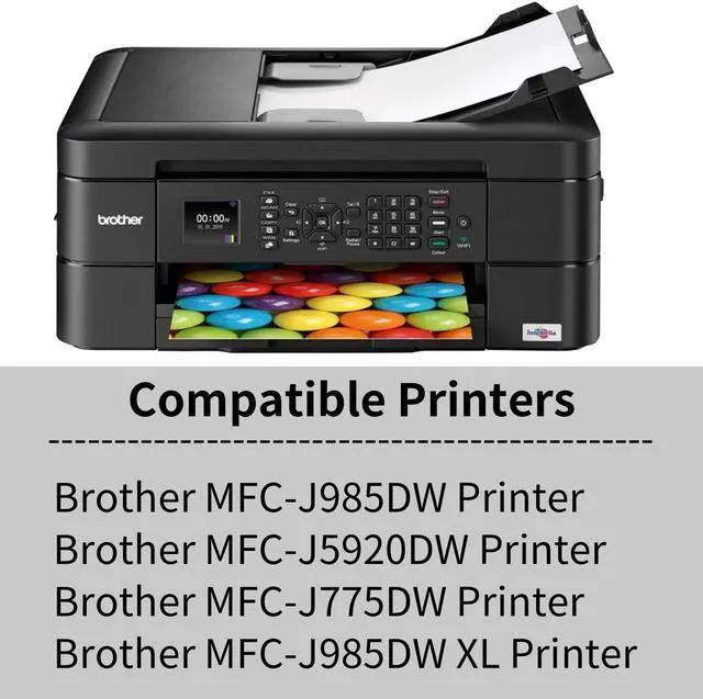 Alt view image 3 of 6 - LC20E XXL Ink Cartridge Super High Yield LC20EBK LC20EM LC20EC LC20EY Replacement for Brother MFC-J985DW J5920DW J775DW J985DWXL Printer (4BK 2C 2M 2Y, 10 Pack)