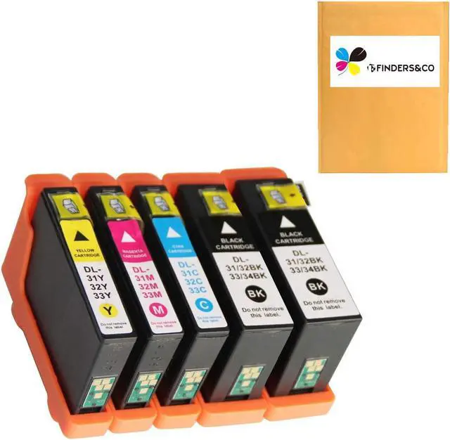 Main image of Compatible Dell Series 31 32 33 34 Ink Cartridges Replacement for Dell V525w V725w Printer (2BK, 1C, 1M, 1Y)