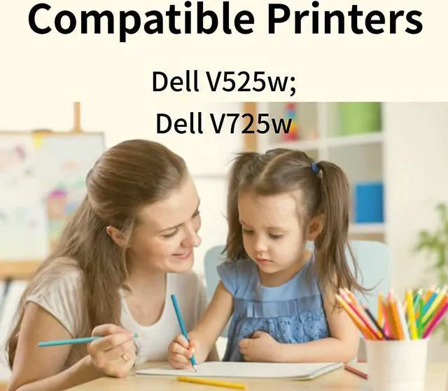 Alt view image 3 of 6 - Compatible Dell Series 31 32 33 34 Ink Cartridges Replacement for Dell V525w V725w Printer (2BK, 1C, 1M, 1Y)