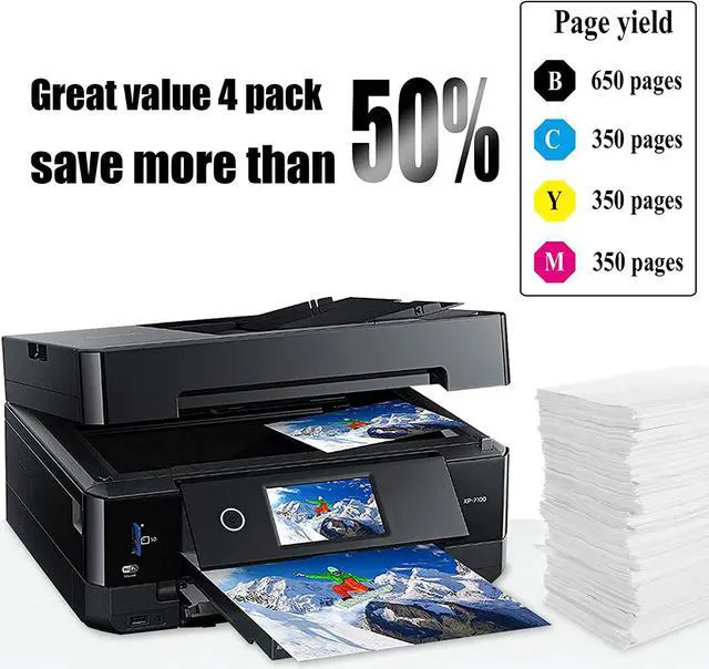 Alt view image 4 of 7 - NoahArk 4 Packs 302XL Remanufacture Ink Cartridge Replacement for Epson 302 302XL T302 T302XL use for Epson Expression Premium XP-6000 XP-6100 Printer (1 Black, 1 Cyan, 1 Magenta, 1 Yellow)