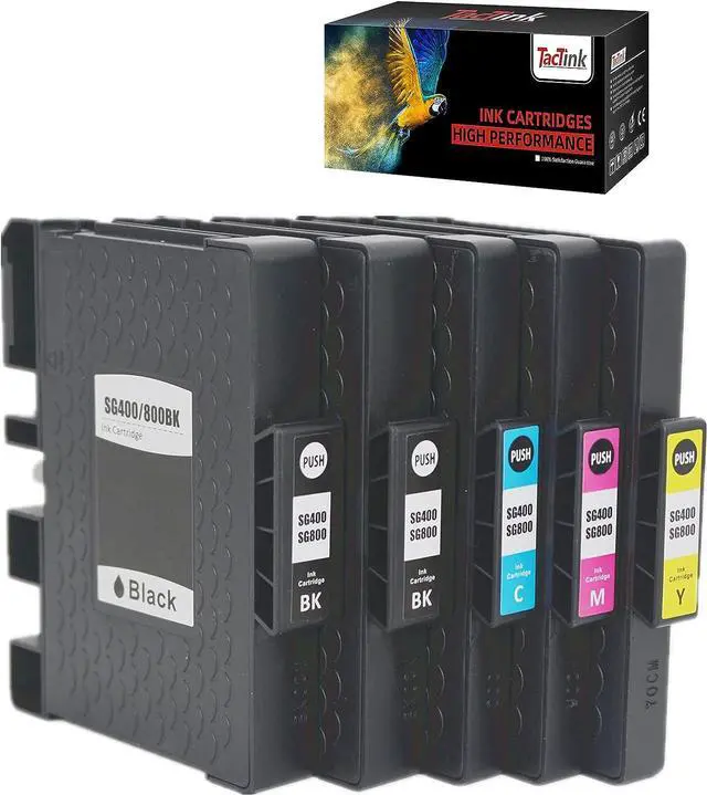 Main image of TacTink Sawgrass SG400 Ink Cartridges, Sublimation SG400 SG800 Ink Cartridge High Yied Replacement for Sawgrass Virtuoso SG 400 SG 800 Printer (2 Black,1 Cyan,1 Magenta,1 Yellow, 5-Pack)