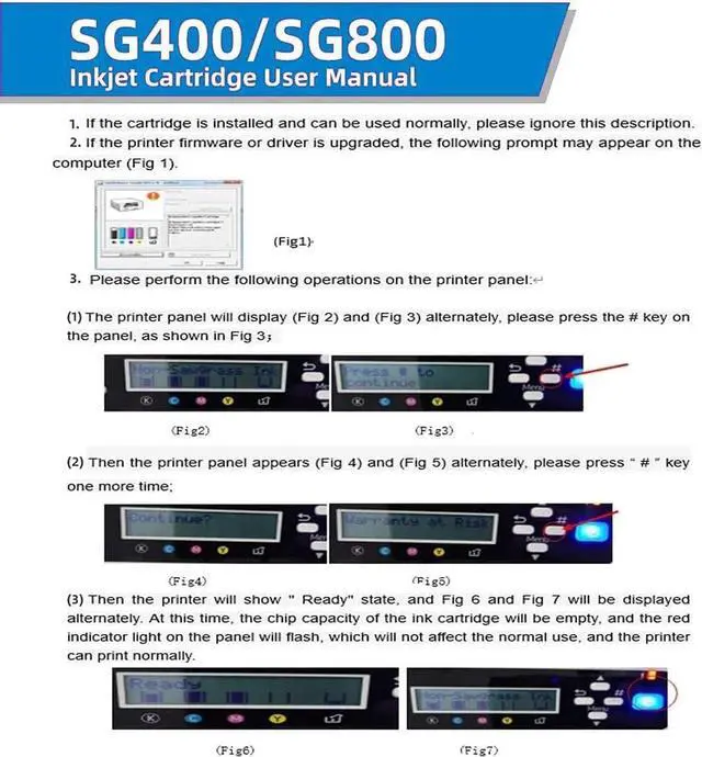 Alt view image 5 of 7 - TacTink Sawgrass SG400 Ink Cartridges, Sublimation SG400 SG800 Ink Cartridge High Yied Replacement for Sawgrass Virtuoso SG 400 SG 800 Printer (2 Black,1 Cyan,1 Magenta,1 Yellow, 5-Pack)