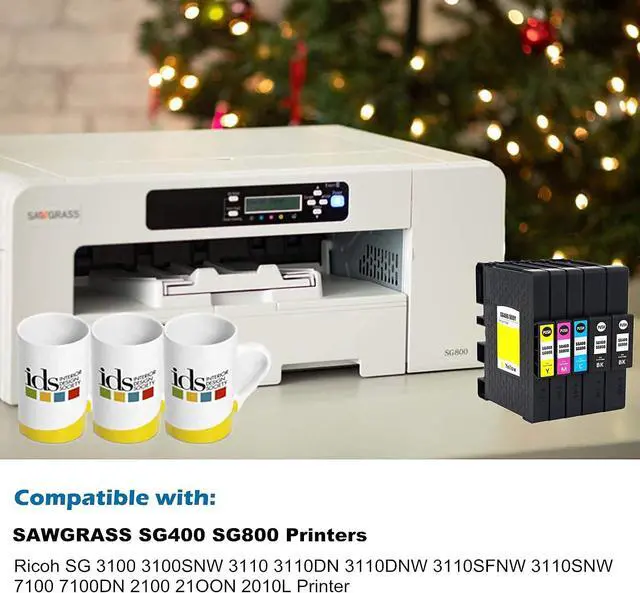 Alt view image 7 of 7 - TacTink Sawgrass SG400 Ink Cartridges, Sublimation SG400 SG800 Ink Cartridge High Yied Replacement for Sawgrass Virtuoso SG 400 SG 800 Printer (2 Black,1 Cyan,1 Magenta,1 Yellow, 5-Pack)