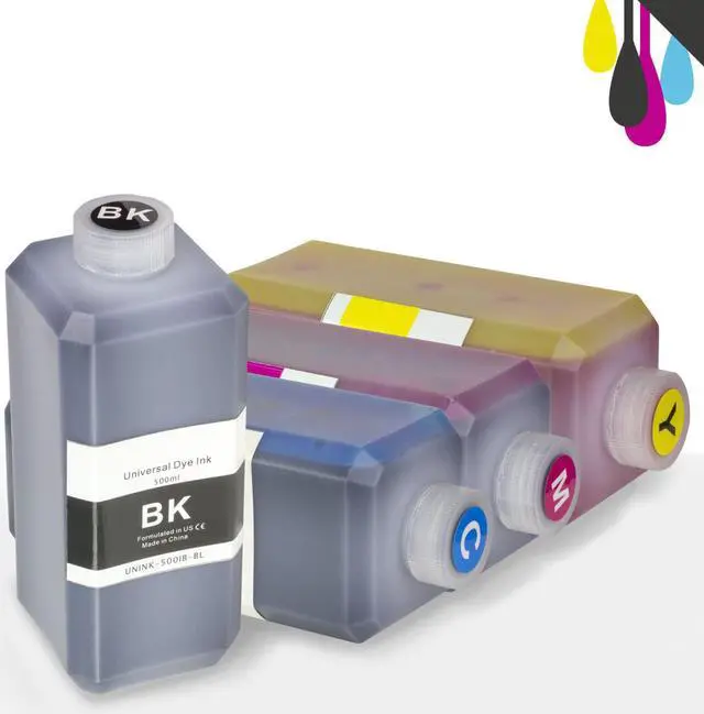 Main image of ALLINKTONER Refill Ink 500 ml (16.9 oz) Bottle Compatible with Most Inkjet Printers & Refill Kit (1x Black, 1x Cyan, 1x Magenta, 1x Yellow)