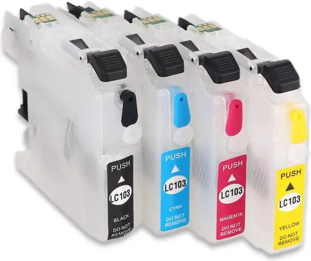 Alt view image 2 of 5 - F-INK Empty Refillable Ink Cartridge Replacement For Brother LC103 LC105,Work With MFC-J4510DW J450DW J285DW J470DW J475DW J650DW J870DW J875DW J4610DW J4310DW J4410DW J4710DW J6520DW J6720DW Printer