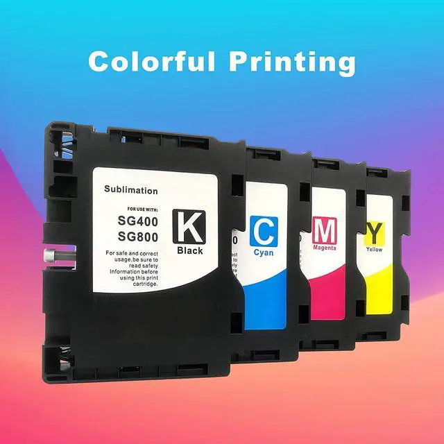 Alt view image 5 of 7 - Sublimation Ink Cartridge Compatible with Sawgrass Virtuoso SG400 SG800 Printer SG 400 SG 800 Transfer DYE Sublimation Ink (1 Black,1 Cyan,1 Magenta,1 Yellow, 4 Pack)