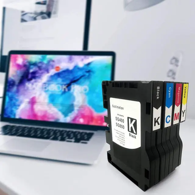 Alt view image 6 of 7 - Sublimation Ink Cartridge Compatible with Sawgrass Virtuoso SG400 SG800 Printer SG 400 SG 800 Transfer DYE Sublimation Ink (1 Black,1 Cyan,1 Magenta,1 Yellow, 4 Pack)