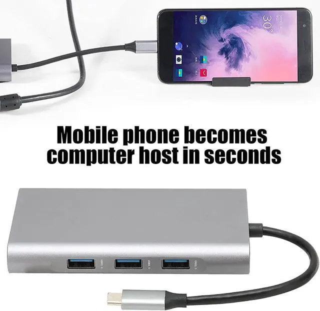 Alt view image 2 of 7 - USBC Hub Expansion Dock, Stable Performance Protable 10 In1 HighDefinition Docking Hub for Students for Transfer Data