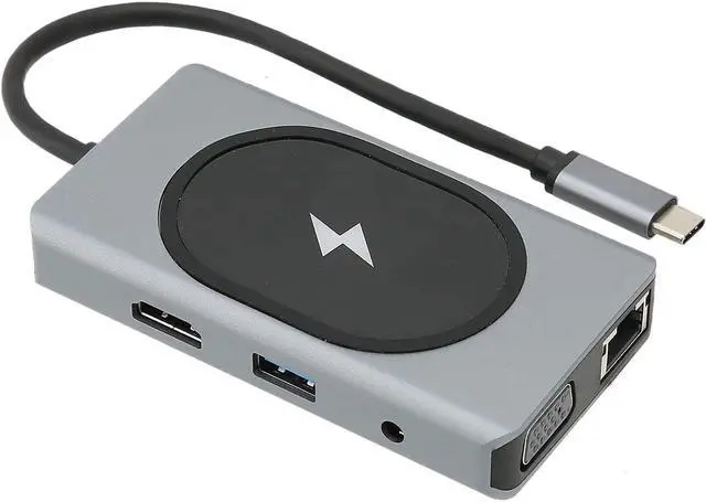 Main image of Docking Station, 10/100 / 1000Mbps 9 in 1 Expansion Dock for Laptop