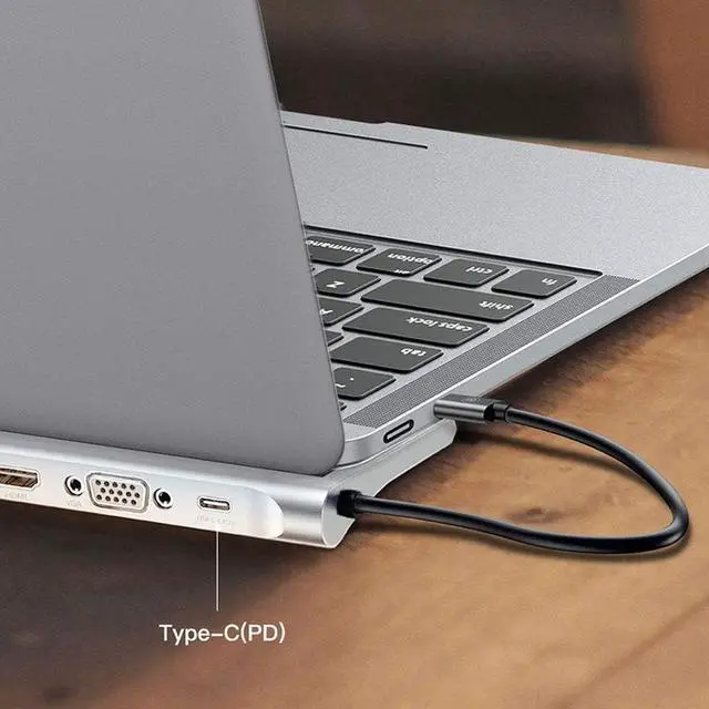 Alt view image 4 of 5 - USB C 4K Docking Station Type C HDMI RJ45 Gigabit LAN PD 100W Power Supply Thunderbolt 10 in 1 HUB USB 3.0 Universal Laptop Docking Station for Windows