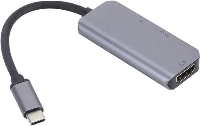 Alt view image 3 of 6 - CRFYJ Laptop Docking Station Power Adapter Aluminum Alloy USB 3.1 Type-C HUB 4K HDMI-Compatible 87W USB-C USB3.0 Adapter for Laptop PC