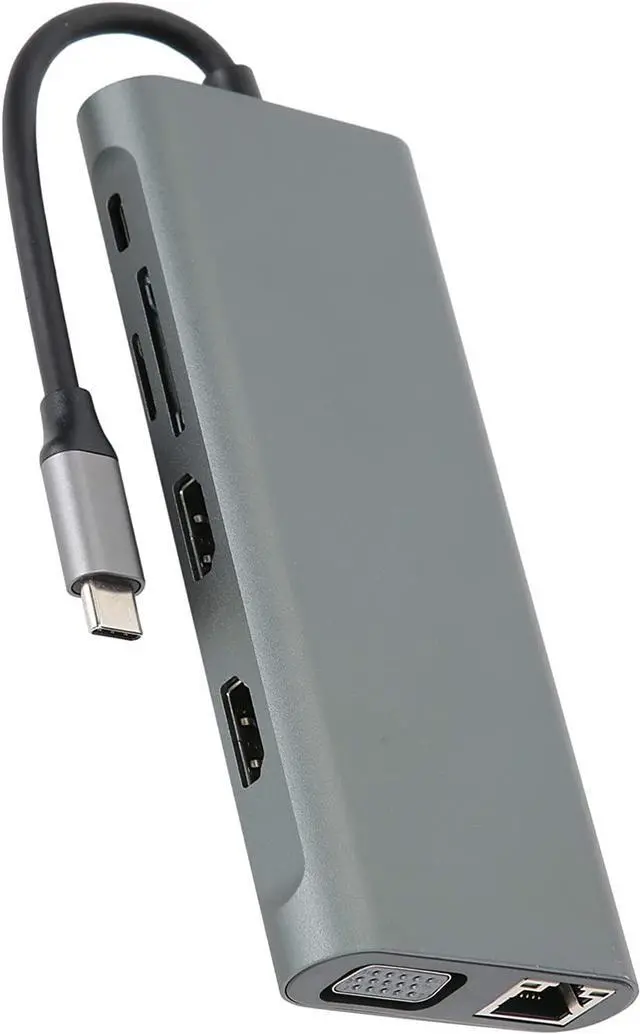 Alt view image 3 of 7 - 12In1 Docking Station, TypeC VGA RJ45 PD USB 3.0 2.0 Adapter, Multifunction TypeC Docking Station, Video Adapter, for Home Meeting