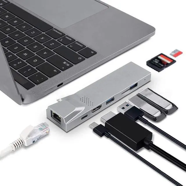 Alt view image 2 of 4 - Multifunctional 4K HD Video Output Type-C Hub Docking Station Adapter Converter