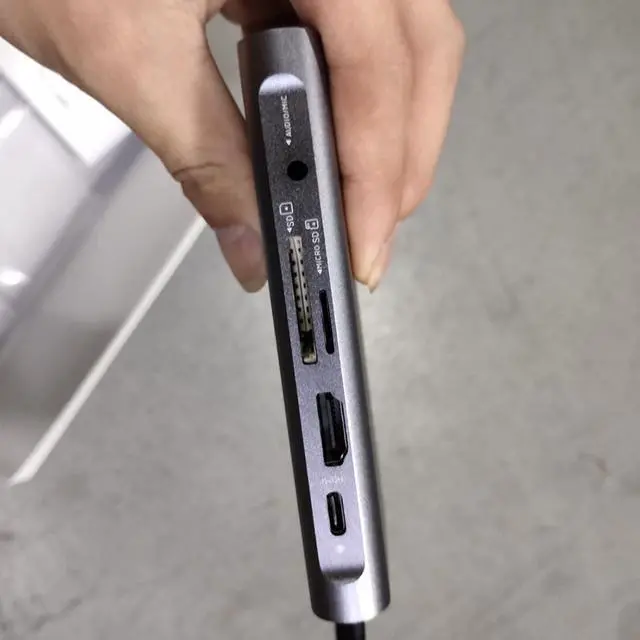 Alt view image 5 of 7 - Docking Station Hub for Laptop PC Phone, Type-C Hub Docking Station 10 in 1 Multifunction USB 3.0 Type-C to RJ45 HDMI-Compatible VGA PD USB TF Micro-SD