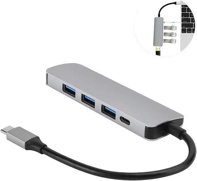 Alt view image 6 of 7 - TypeC Docking Station TypeC Expander PD Power Supply Docking Station Multifunctional USB3.0 Docking Station for Computer for PC