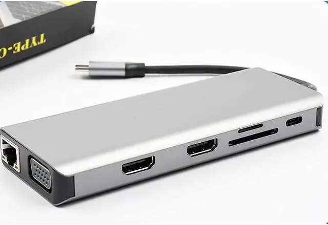 Alt view image 2 of 6 - Daguys WS-04 12-in-1 Type-C Notebook Multi-Function Docking Station