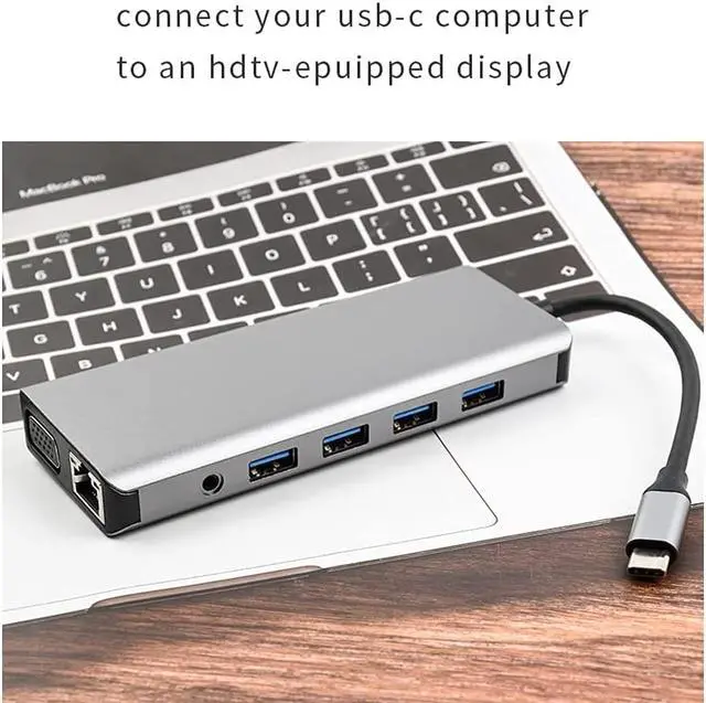 Alt view image 5 of 6 - Daguys WS-04 12-in-1 Type-C Notebook Multi-Function Docking Station