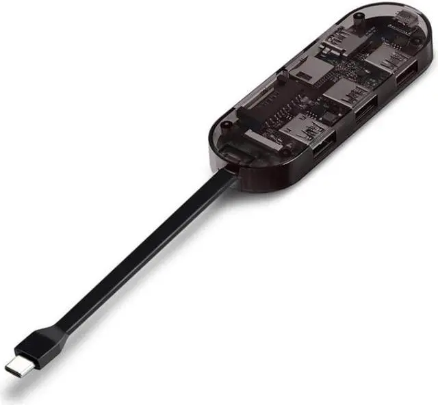 Alt view image 5 of 5 - USB C Hub 7 in 1 Portable Aluminium USB C Hub Adapter with 4K HDMI Output Portable Extension Data Hub Compatible for Flash Drive Notebook USB-C Triple Display Docking Station