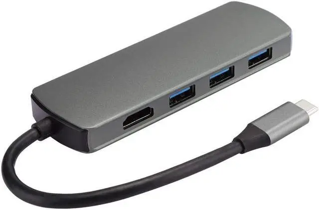 Main image of Docking Station, 6 in 1 Docking Station, Dark Green Multifunctional Type C to HDMI High Definition Hub Adapter, Give You a 4K HD Visual Enjoyment