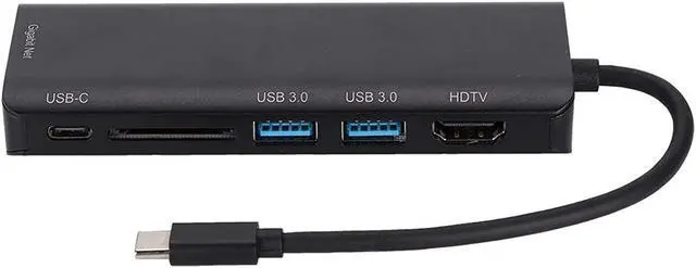 Alt view image 2 of 4 - Multi-Functional 6in1 Docking Station Plug and Play Docking Station USB Docking Station Type-c Docking Station for Desktop for Computer for PC