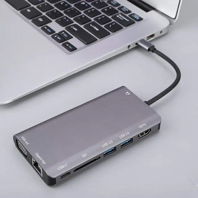 Main image of USB VGA Docking Station USB HDMI VGA Docking Station Durable Portable Reliable TypeC Docking Station HDMI VGA Docking Station for Desktop for Computer for PC