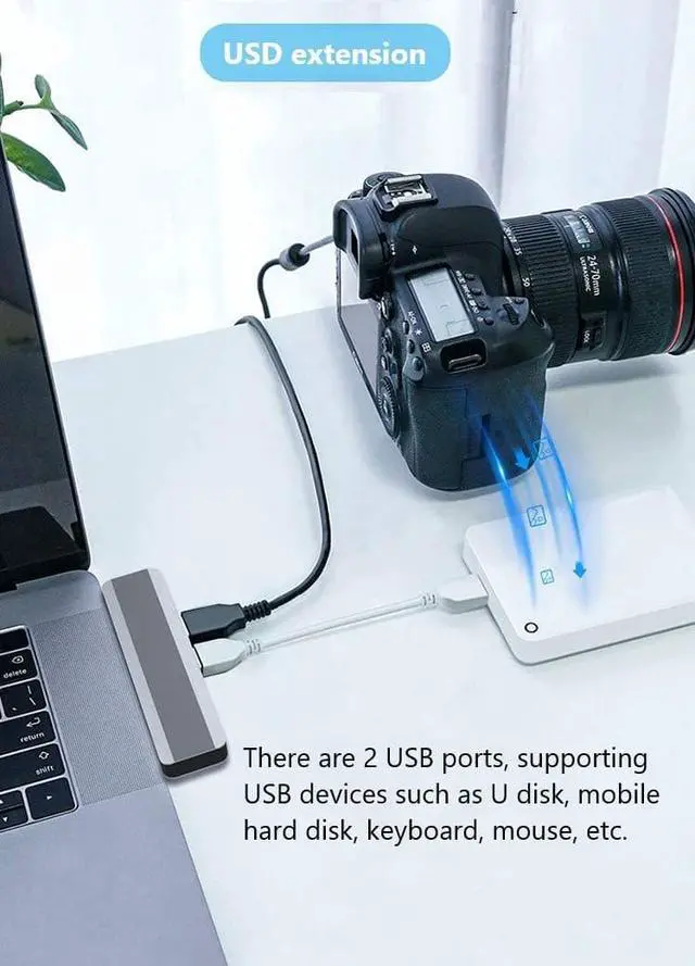 Alt view image 5 of 7 - SOSOFLY Dual Type-c hub Seven-in-one Docking Station for fit MacBook