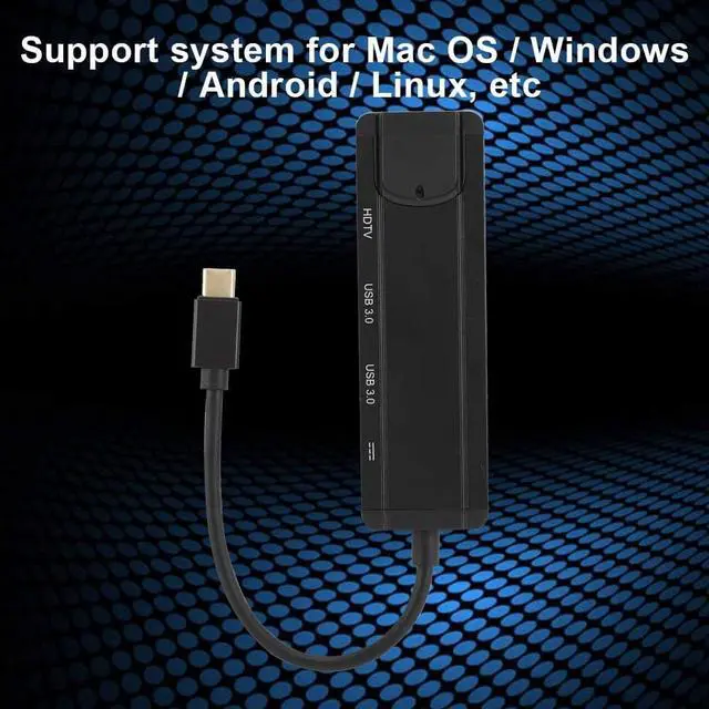 Alt view image 3 of 7 - Gojiny 5-in-1 Docking Station, Portable Hub 2 USB3.0 Ports Type C Interface 4Kx2K HDMI Output for Mac OS Windows