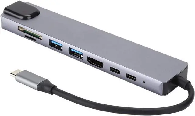 Alt view image 4 of 7 - 8in1 Hub TypeC to HDMI RJ45 PD USB Docking Station TypeC Hub Splitter Converter Adapter Multiport Adapter Compatible