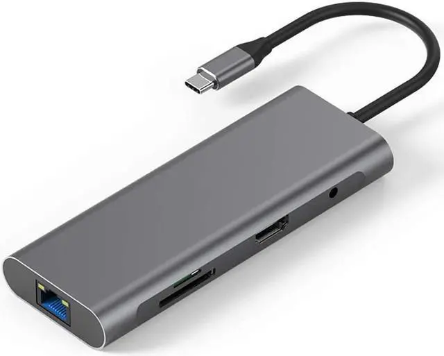 Main image of 9-in-1 USB Hub, Docking Station with HDMI 4K,VGA,3 USB Ports,PD Charging, Audio, Support SD/TF Card, Compatible with MacBook,ipad Pro