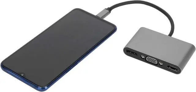 Alt view image 3 of 7 - TypeC to Adapter, 5 in 1 TypeC Multifunction Docking Station, HDMIDPVGAUSBPD Interface HUB Adapter, Support MST MultiScreen Display