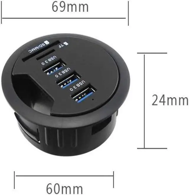 Alt view image 2 of 7 - Dual Monitor Dock Compatible with Thunderbolt USB C Hub Type-C to 4 Port USB Hub Support Extended SD TF MMC Card Reader Compatible for Flash Drive Notebook PC and More