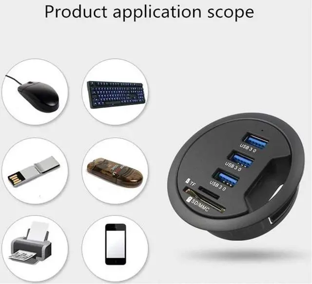 Alt view image 4 of 7 - Dual Monitor Dock Compatible with Thunderbolt USB C Hub Type-C to 4 Port USB Hub Support Extended SD TF MMC Card Reader Compatible for Flash Drive Notebook PC and More
