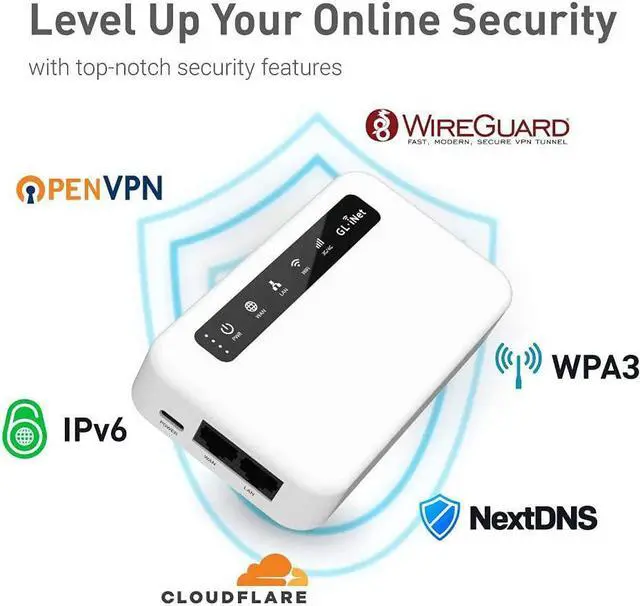 Alt view image 3 of 7 - GL-XE300 (Puli) 4G LTE Industrial IoT Gateway, T-Mobile Only, Router/Access Point/Extender/WDS, OpenWrt, 5000mAh Battery, OpenVPN, Remote SSH, WPA3, IPv6 (EC25-AF), for North America only