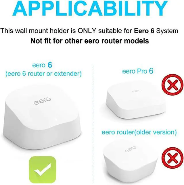 Alt view image 2 of 7 - Outlet Wall Mount Only for eero 6 & eero 6+ mesh Wi-Fi System, No Messy Wires & Space Saving Outlet Mount Holder for eero 6 Extender (3 Pack)