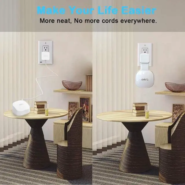 Alt view image 4 of 7 - Outlet Wall Mount Only for eero 6 & eero 6+ mesh Wi-Fi System, No Messy Wires & Space Saving Outlet Mount Holder for eero 6 Extender (3 Pack)