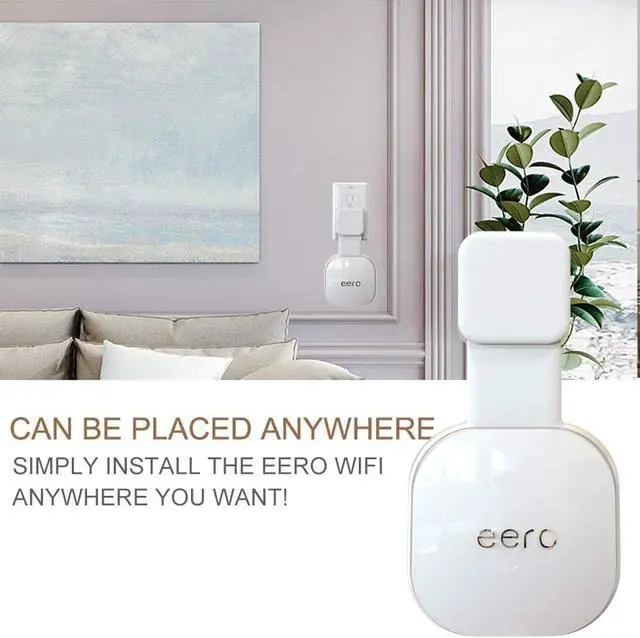 Alt view image 6 of 7 - Outlet Wall Mount Only for eero 6 & eero 6+ mesh Wi-Fi System, No Messy Wires & Space Saving Outlet Mount Holder for eero 6 Extender (3 Pack)