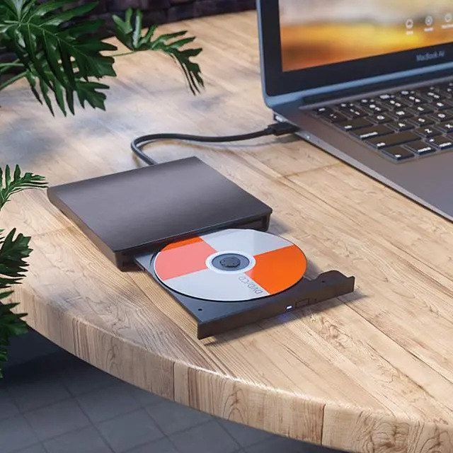 Alt view image 7 of 7 - External CD/DVD Drive for Laptop, USB 3.0 Portable DVD CD+/-RW Drive Slim DVD/CD ROM Rewriter Burner Writer, High Speed Data Transfer Pro Desktop