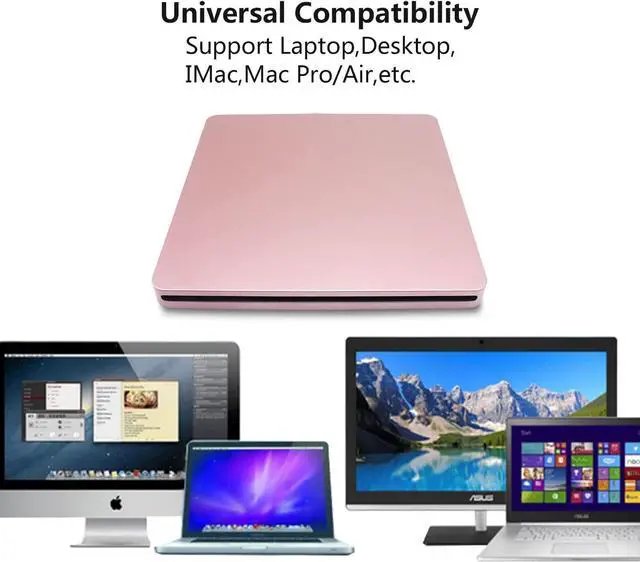Alt view image 4 of 7 - External DVD DriveUSB 3.0 Portable CD/DVD +/-RW Drive/DVD Player for PC Computer USB-C/Type-c Slim DVD/CD ROM Rewriter Burner Compatible with The Latest MacBook pro/MacBook/dell Laptop etc