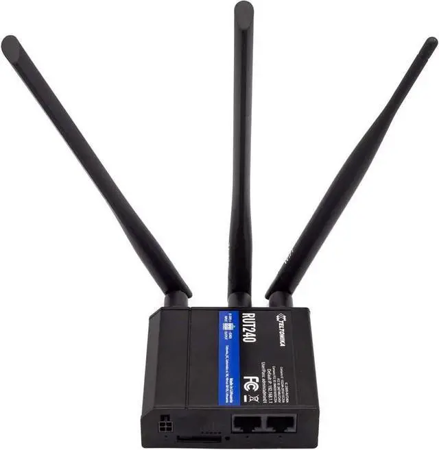 Alt view image 4 of 7 - Teltonika RUT24002U000 Model RUT240 Industrial 3G/4G LTE Cellular Router for Verizon; Automatic Switch to Available Backup Connection; Wireless Access Point with Hotspot Functionality