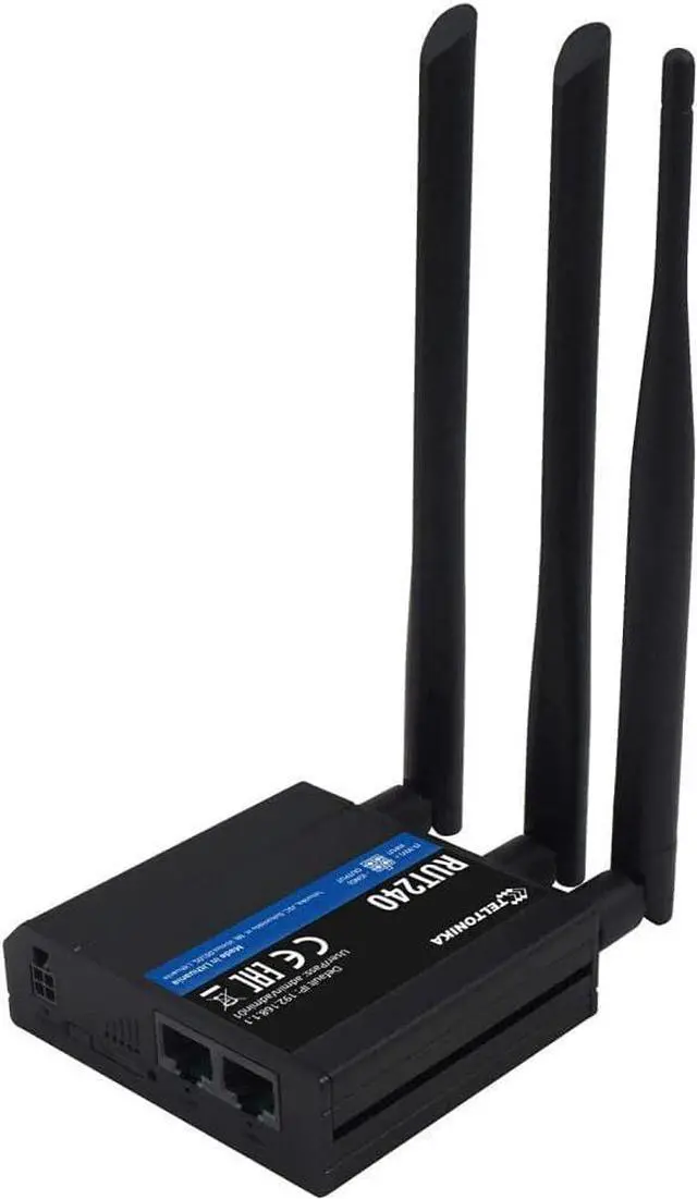 Alt view image 5 of 7 - Teltonika RUT24002U000 Model RUT240 Industrial 3G/4G LTE Cellular Router for Verizon; Automatic Switch to Available Backup Connection; Wireless Access Point with Hotspot Functionality