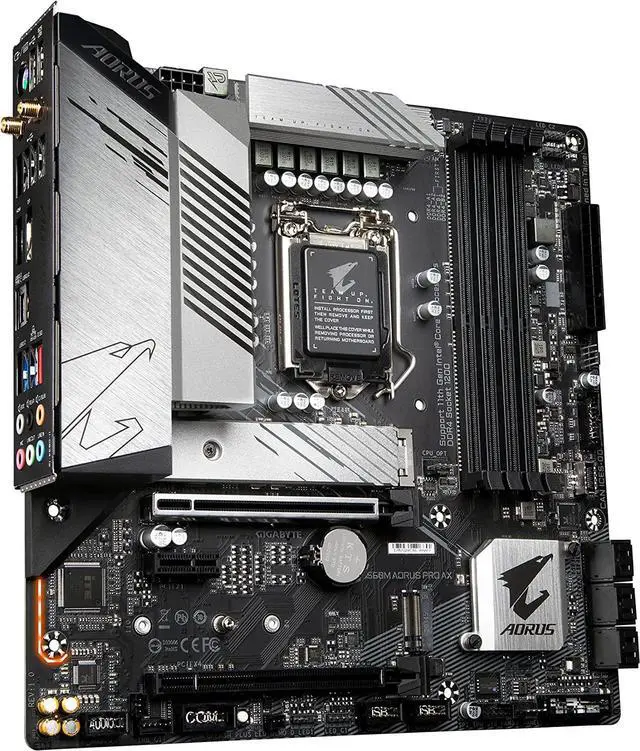 Alt view image 3 of 4 - Gigabyte B560M AORUS PRO AX LGA 1200 Intel B560 MicroATX M.2 Desktop Motherboard A