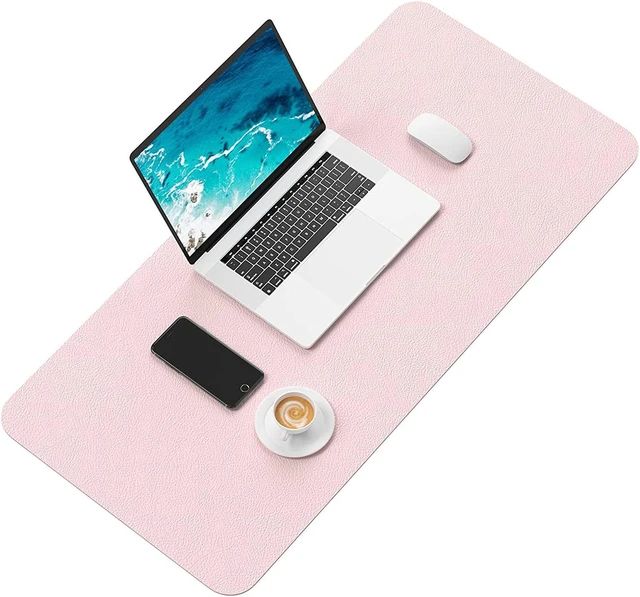 Alt view image 2 of 7 - Desk Pad 30 x 14 PU Leather Desk Mat XL Extended Mouse Pad Waterproof Desktop Blotter Protector Non-Slip Ultra Thin Large Laptop Keyboard Writing Mat for Office Home Pink