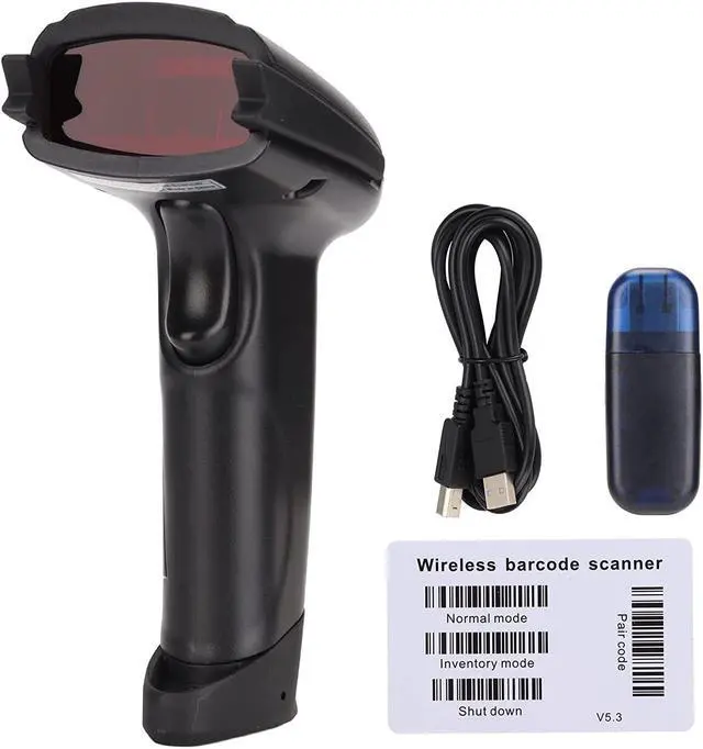 Alt view image 6 of 7 - Wireless Barcode Scanner, FG2106 Automatic Fast Scanning Handheld Bar Code Reader with USB Receiver for Store, Supermarket, Warehouse