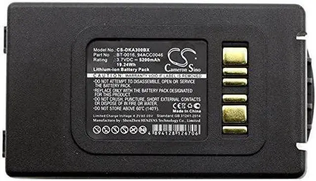 Alt view image 5 of 5 - Replacement Battery for Datalogic Skorpio X3 Skorpio X4 PN BT-0015 BT-0016 94ACC0046 94ACC0048 (3.7V/5200mAh)