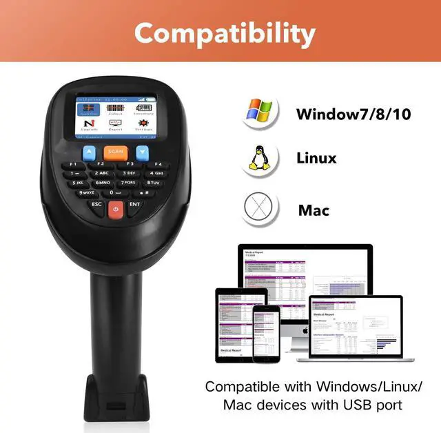 Alt view image 5 of 7 - Trohestar N6 Wireless Barcode Scanner Inventory Scanner CCD Handheld Barcode Scanner with 2.4GHz Wireless & Wired Connection Portable Barcode Reader for Windows, Mac, Android, iOS