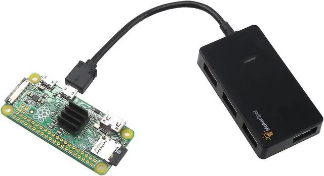 Alt view image 2 of 3 - Micro USB OTG Hub for Raspberry Pi Zero 4 Port High Speed Sync and Extension Cable Adapter Also Works with Android Tablet Raspbian Jessie Linux