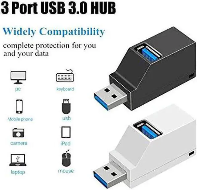 Alt view image 6 of 6 - USB 3.0 Adapter Extender Mini Splitter Box 3 for PC Laptop Mobile Phone High Speed U Disk Reader (Color : White)