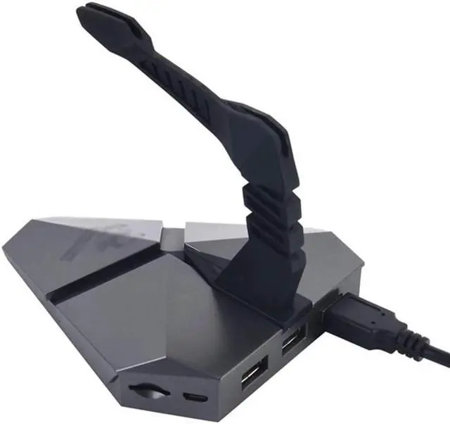 Alt view image 3 of 6 - LED Light 3-Port Bungee USB Hub Splitter SD Card Reader Mouse Clamp USB 2.0 Data Gaming HUB