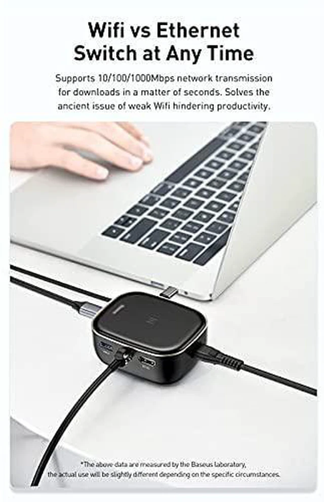 Alt view image 4 of 7 - USB C Hub to Multi 4KHD USB 3.0 RJ45 TF SD Carder Reader PD 60W Adapter Type C Hub USB Splitter (Color : White) (Black)